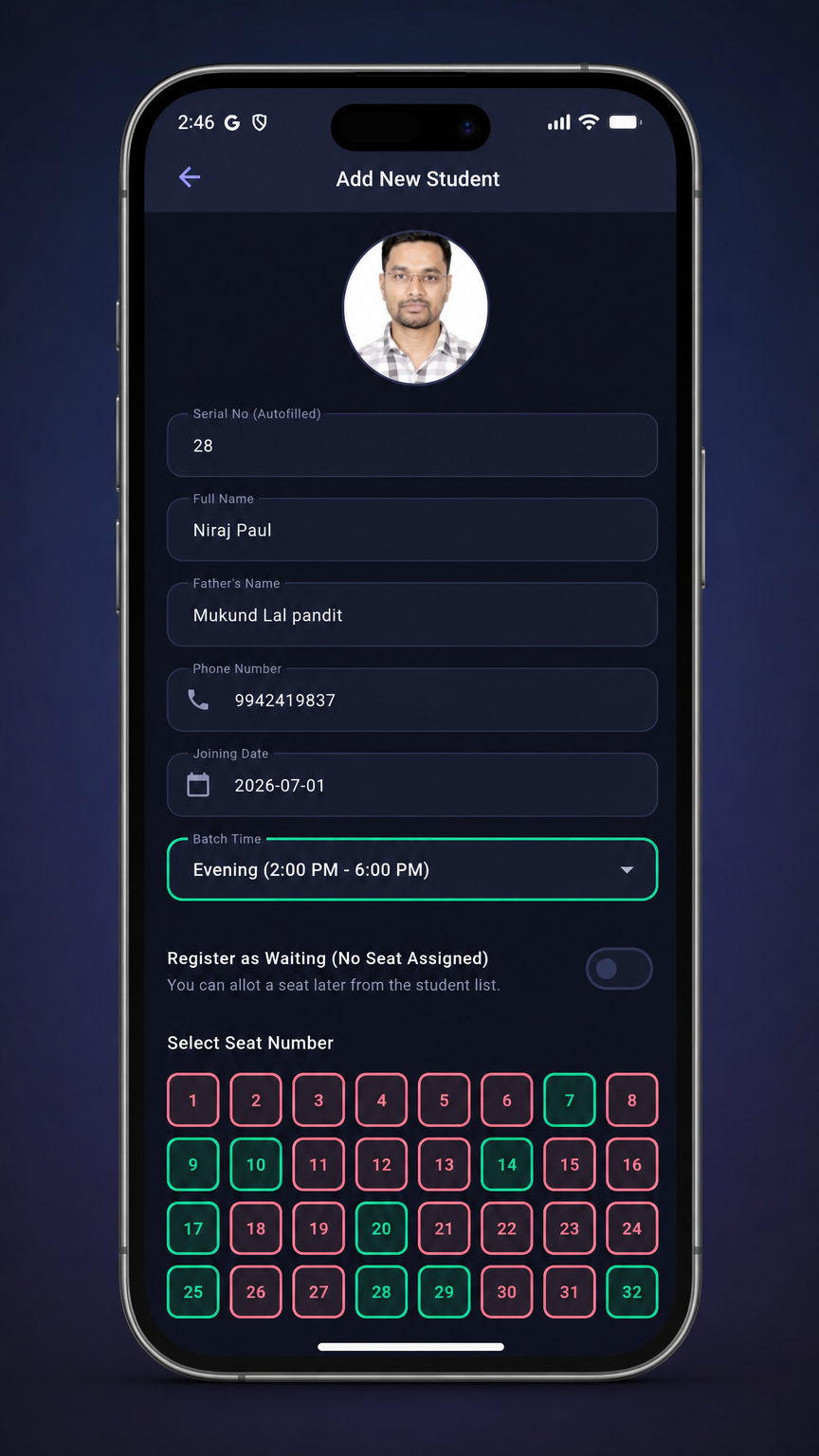 Student Management Profile